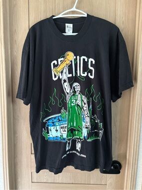 Warren Lotas Boston Celtics Until The Clock Says Zero T-shirt Men L Rare NBA Tee